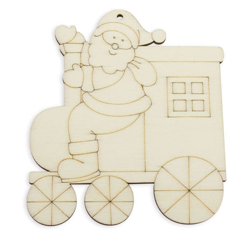 Set Piezas Madera Happy Christmas ( 4 Pcs)