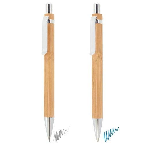 Set Boligrafo Y Portaminas Bambú