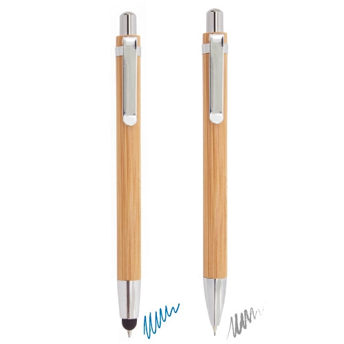 Set Boligrafo Y Portaminas Bambu