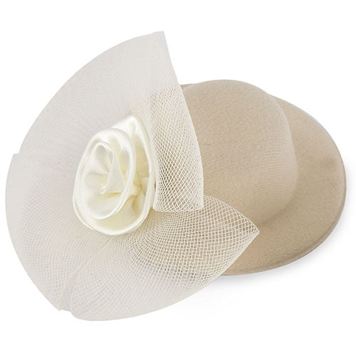 Tocado Medio Lourdes Crudo Crema