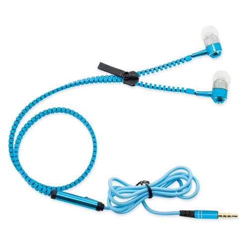 Auriculares Cremallera Azul