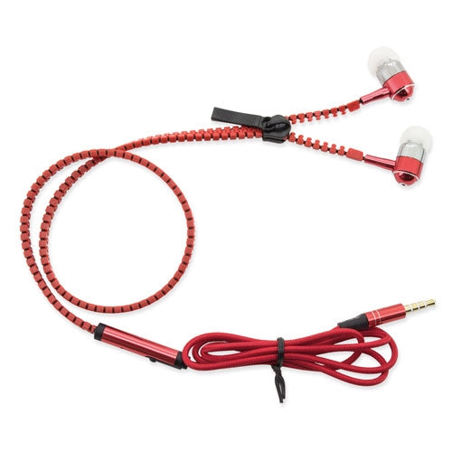 Auriculares Cremallera Rojo