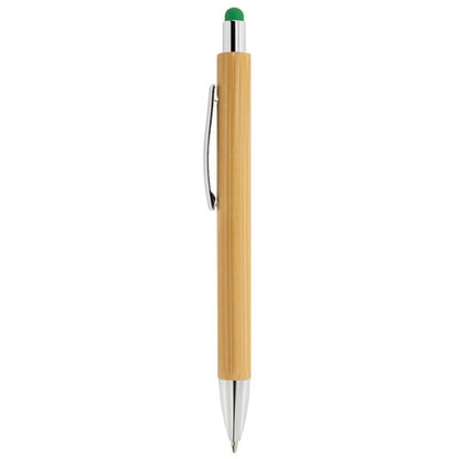 Boligrafo Bambu Con Touch Verde