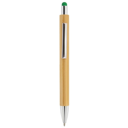 Boligrafo Bambu Con Touch Verde