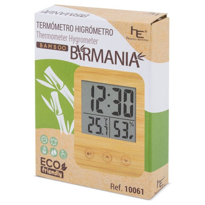 Termometro Higrometro De Bambu "Birmania"