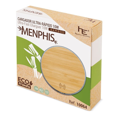 Cargador Ultrarapido 10W De Bambu "Menphis"