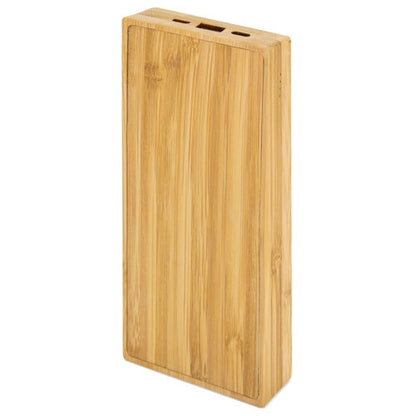 Power Bank Con Cargador Solar De Bambu "Naples"