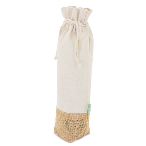 Bolsa Vino De Algodon Y Jute Natural