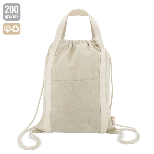 Bolsa Mochila De Algodón Reciclado "Yala"
