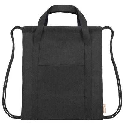 Bolsa Mochila De Algodón Reciclado Negro
