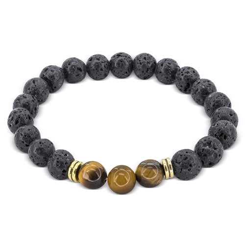 Pulsera Piedra Volcánica "Ávalon"