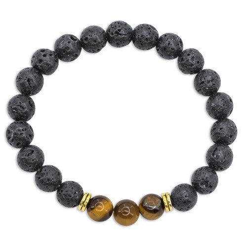 Pulsera Piedra Volcánica "Ávalon"