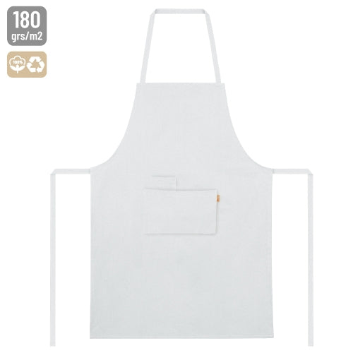 Delantal Algodón Reciclado 180 G Blanco