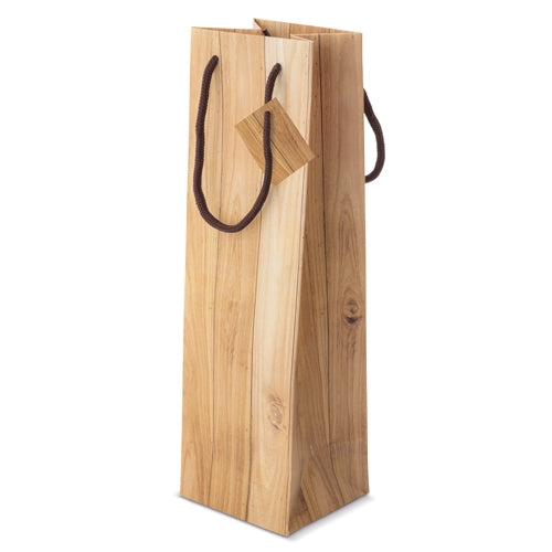 Bolsa Papel Efecto Madera 1 Botella "Abeto"