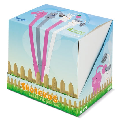 Set De Bolígrafos Tinta Líquida "Troteros" (Pack 40)