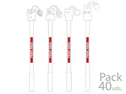 Set De Bolígrafos Tinta Líquida "Troteros" (Pack 40)
