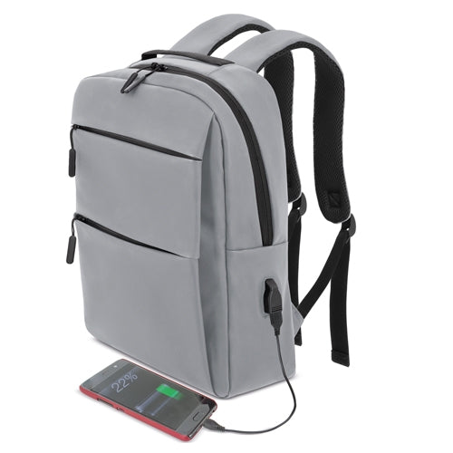 Mochila Portaordenador Soft-Touch Gris
