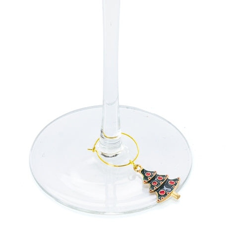 Set De 6 Aros Navideños Para Copas "Brindis"