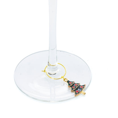 Set De 6 Aros Navideños Para Copas "Brindis"