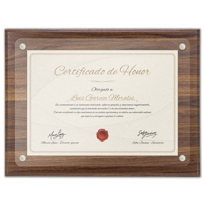 Marco De Madera Diploma A4 Excelencia