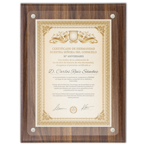 Marco De Madera Diploma A4 Excelencia