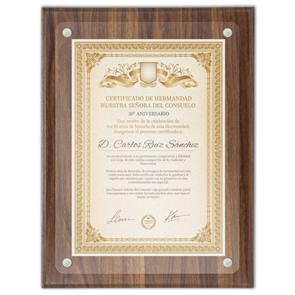 Marco De Madera Diploma A4 Excelencia