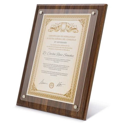 Marco De Madera Diploma A4 Excelencia