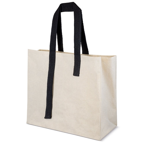 Bolsa de Algodón Beige y Negro