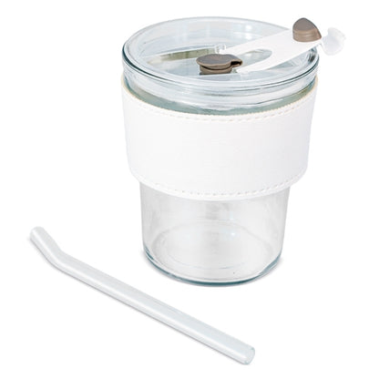 Vaso 330Ml Con Pajita Cristal