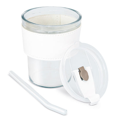 Vaso 330Ml Con Pajita Cristal