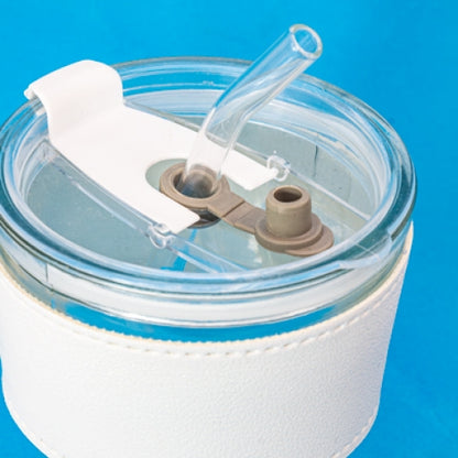 Vaso 330Ml Con Pajita Cristal