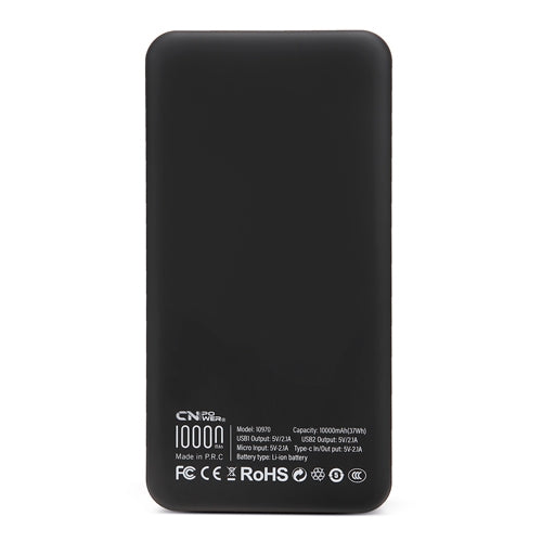 Power Bank Negra 10.000Mah