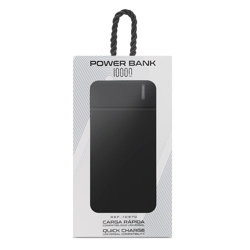 Power Bank Negra 10.000Mah