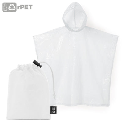 Poncho con Bolsa Rpet Blanco