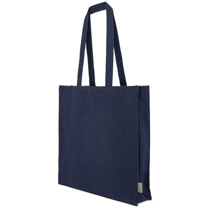 Bolsa de Algodón Reciclado Negro Azul Oscuro