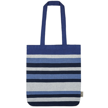 Bolsa Rayas de Algodón Reciclado Azul