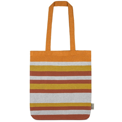 Bolsa Rayas de Algodón Reciclado Naranja
