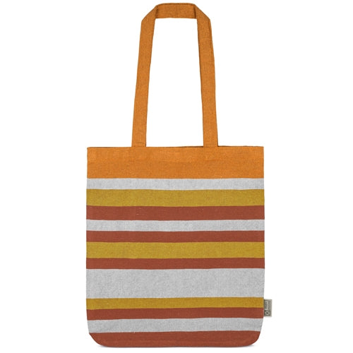 Bolsa Rayas de Algodón Reciclado Naranja