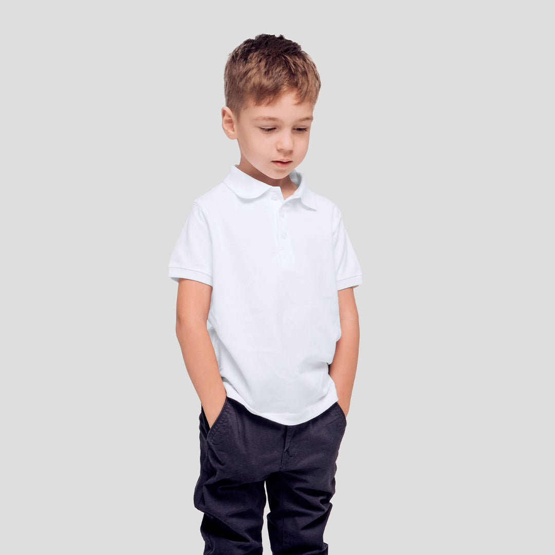 Polo Niño Blanco "keya" (lote de 50)