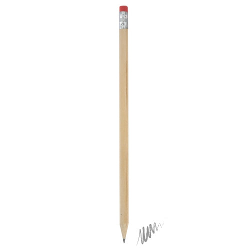 Lápiz Madera Con Goma Color Rojo "Marny"