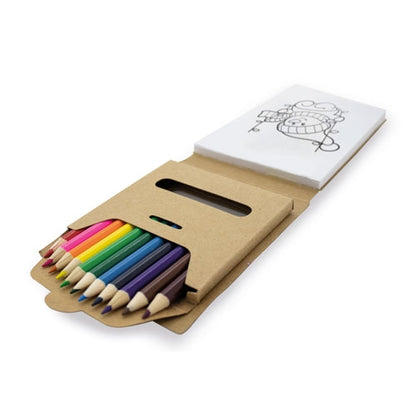 Libreta De Colorear Con Cajita12 Colores "Pintur"