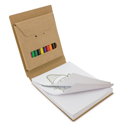 Libreta De Colorear Con Cajita12 Colores "Pintur"