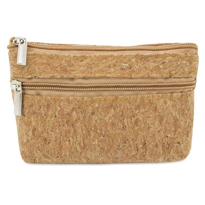 MONEDERO CORCHO DOBLE CREMALLERA "NATUR"