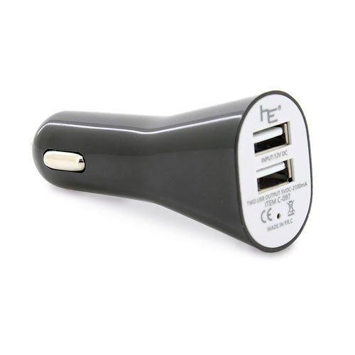 Cargador De Coche Doble Usb Blanco
