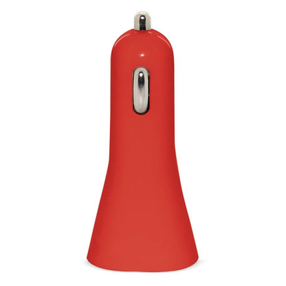Cargador De Coche Doble Usb Rojo