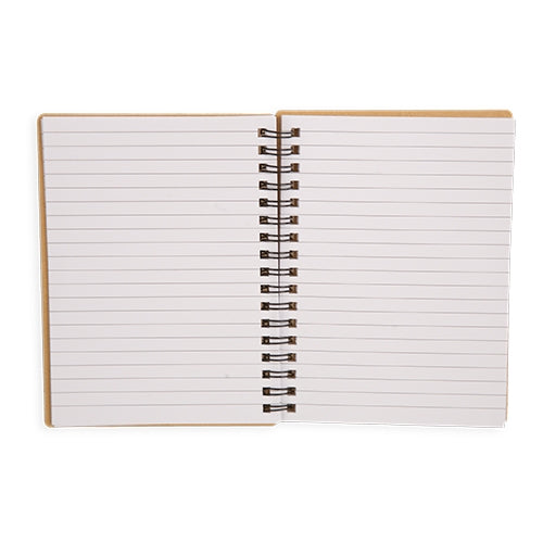 Libreta Con Anillas Negras Corcho Natural "Paix"