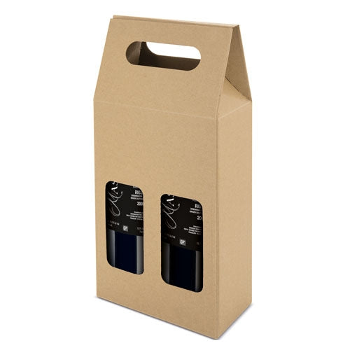 Caja Carton Ventana 2 Botellas "Treviso"
