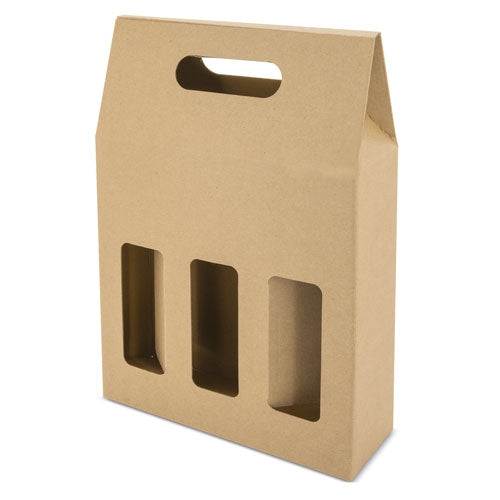 Caja Carton Ventana 3 Botellas "Treviso"