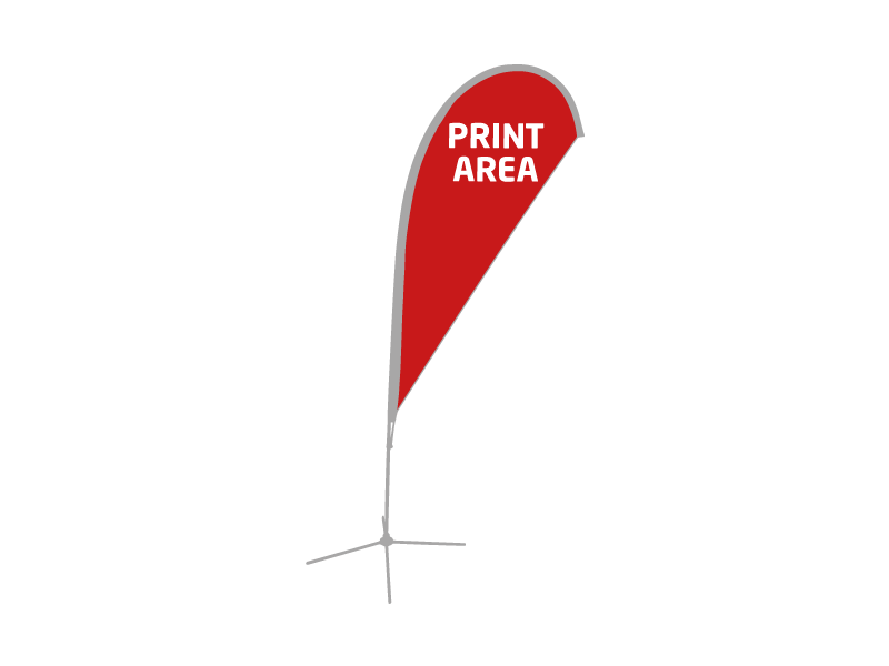 Soporte Bandera Forma Gota 2 M