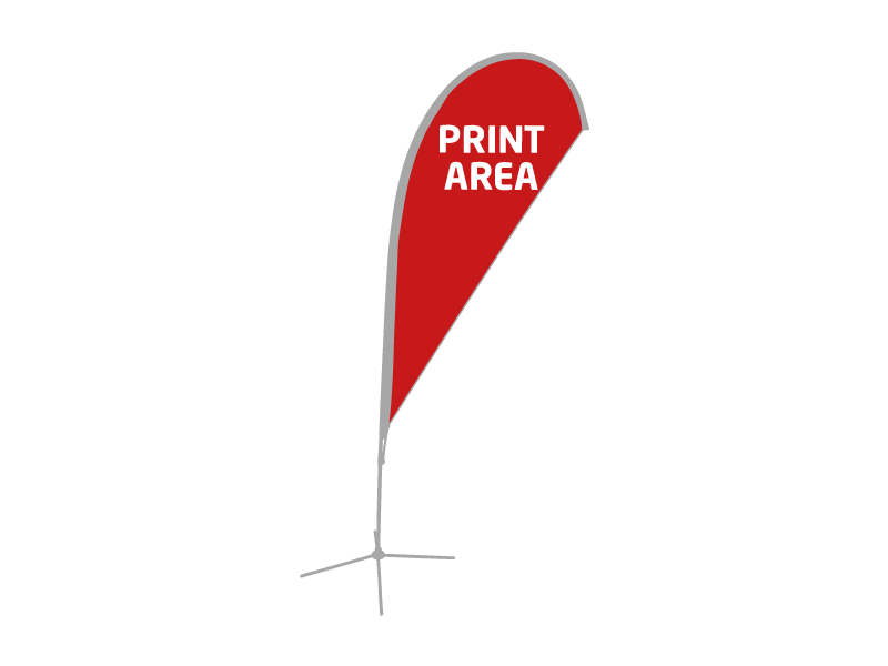 Soporte Bandera Forma Gota 3 M